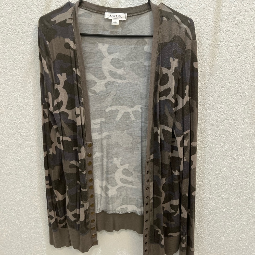 Camo cardigan